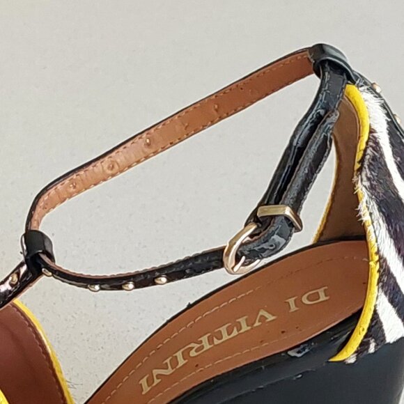 DI Vitrini Zebra Pattern Block/Wedge Heel Shoes Womens Size 6 - Picture 11 of 16